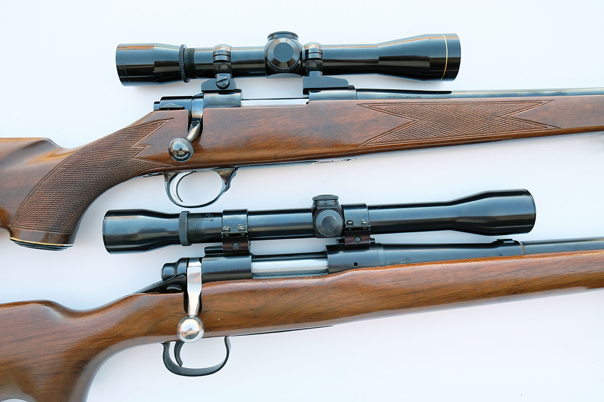 The Remigton Model 722 (bottom) weighs 8.5 pounds. The Sako L46 Vixen (above) weighs 7.25 pounds.